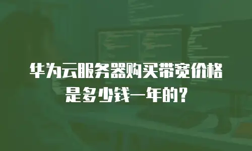 华为云服务器购买带宽价格是多少钱一年的？