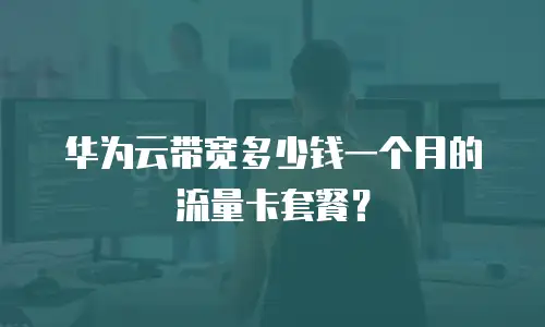 华为云带宽多少钱一个月的流量卡套餐？
