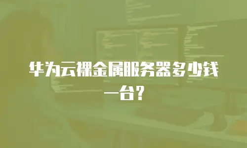华为云裸金属服务器多少钱一台？