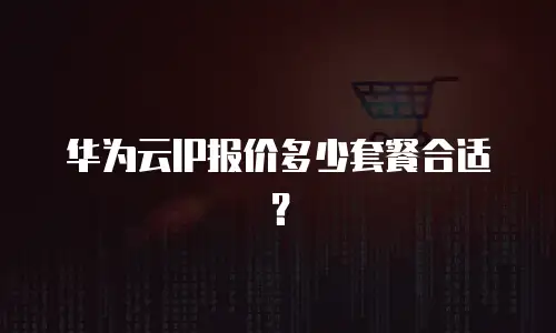 华为云IP报价多少套餐合适？