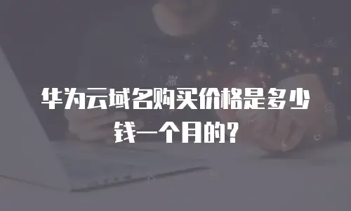 华为云域名购买价格是多少钱一个月的？