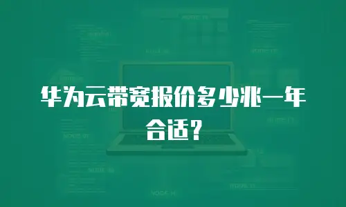 华为云带宽报价多少兆一年合适？