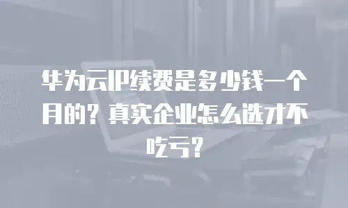 华为云IP续费是多少钱一个月的？真实企业怎么选才不吃亏？