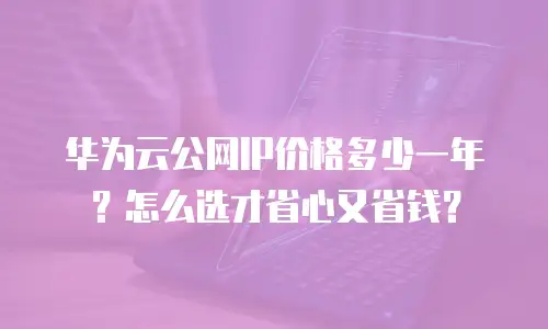华为云公网IP价格多少一年？怎么选才省心又省钱？