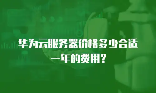 华为云服务器价格多少合适一年的费用？