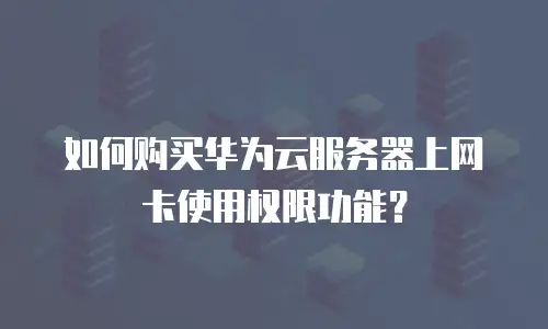 如何购买华为云服务器上网卡使用权限功能？