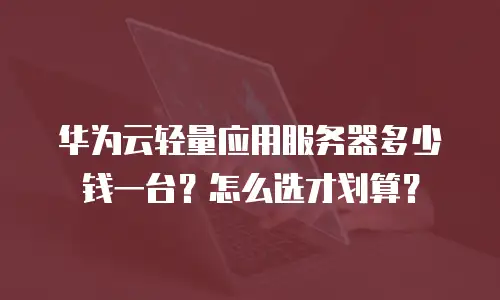 华为云轻量应用服务器多少钱一台？怎么选才划算？