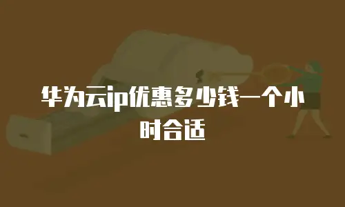 华为云ip优惠多少钱一个小时合适