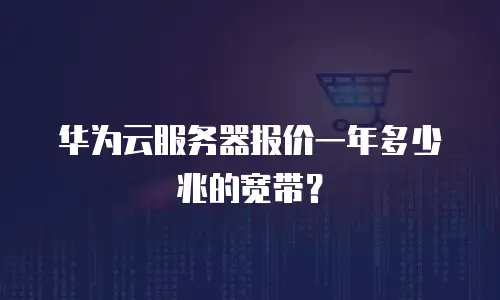 华为云服务器报价一年多少兆的宽带？