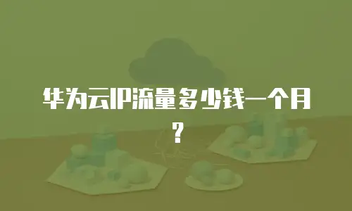 华为云IP流量多少钱一个月？