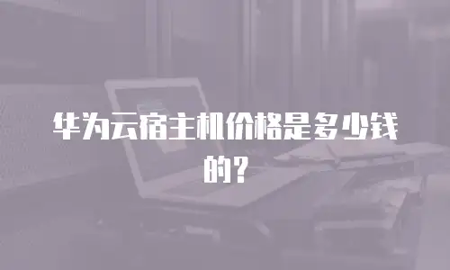 华为云宿主机价格是多少钱的？