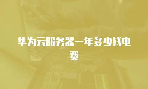 华为云服务器一年多少钱电费