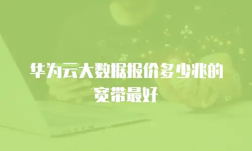 华为云大数据报价多少兆的宽带最好