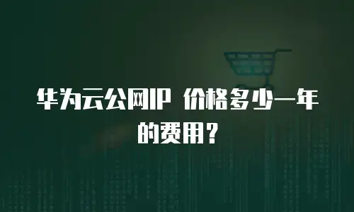 华为云公网IP 价格多少一年的费用？