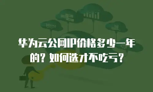 华为云公网IP价格多少一年的？如何选才不吃亏？