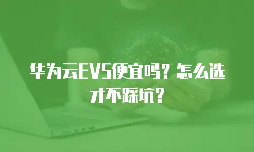 华为云EVS便宜吗？怎么选才不踩坑？