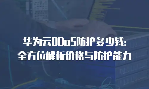 华为云DDoS防护多少钱：全方位解析价格与防护能力