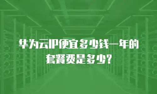 华为云IP便宜多少钱一年的套餐费是多少？