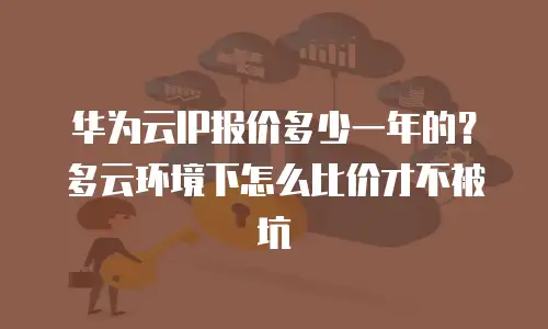 华为云IP报价多少一年的？多云环境下怎么比价才不被坑
