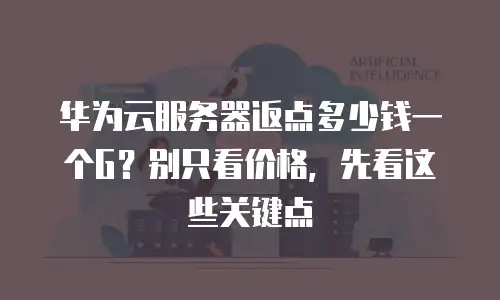 华为云服务器返点多少钱一个G？别只看价格，先看这些关键点