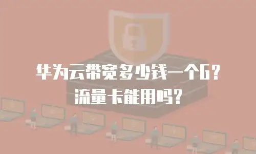华为云带宽多少钱一个G？流量卡能用吗？