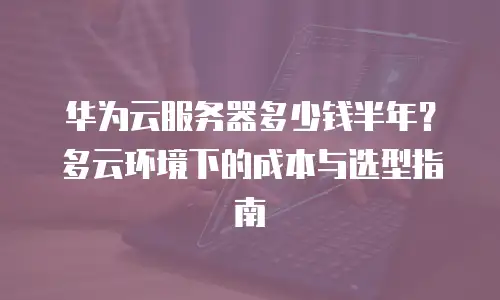 华为云服务器多少钱半年？多云环境下的成本与选型指南