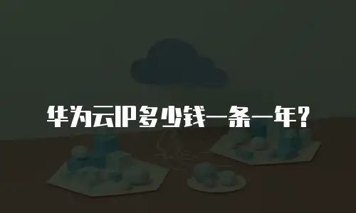 华为云IP多少钱一条一年？