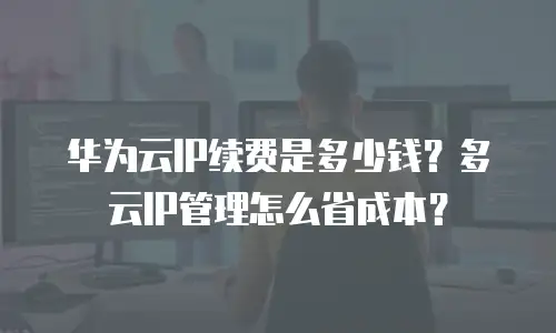 华为云IP续费是多少钱？多云IP管理怎么省成本？