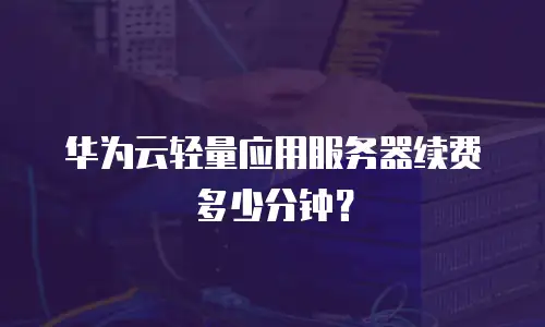 华为云轻量应用服务器续费多少分钟？
