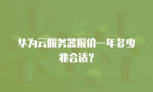 华为云服务器报价一年多少兆合适？