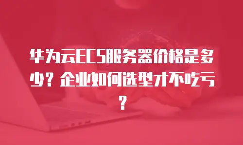 华为云ECS服务器价格是多少？企业如何选型才不吃亏？