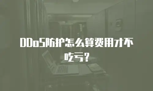 DDoS防护怎么算费用才不吃亏？