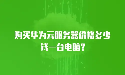 购买华为云服务器价格多少钱一台电脑？