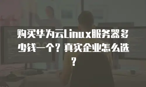 购买华为云Linux服务器多少钱一个？真实企业怎么选？