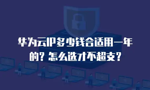 华为云IP多少钱合适用一年的？怎么选才不超支？