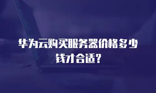 华为云购买服务器价格多少钱才合适？