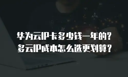华为云IP卡多少钱一年的？多云IP成本怎么选更划算？