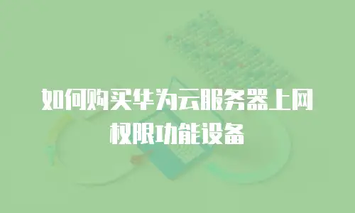 如何购买华为云服务器上网权限功能设备
