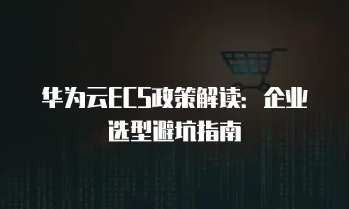华为云ECS政策解读：企业选型避坑指南