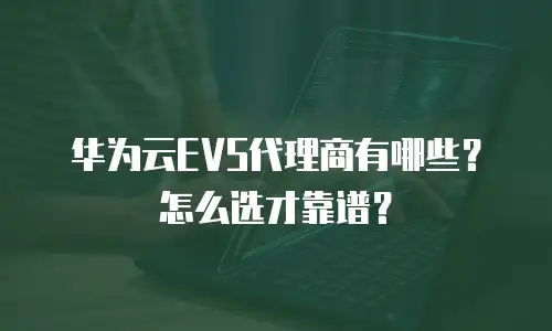 华为云EVS代理商有哪些？怎么选才靠谱？