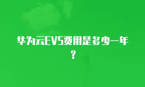 华为云EVS费用是多少一年？