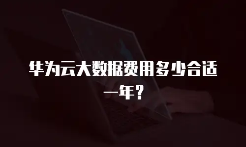华为云大数据费用多少合适一年？