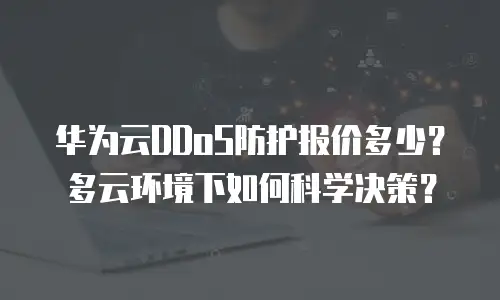 华为云DDoS防护报价多少？多云环境下如何科学决策？