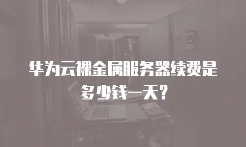 华为云裸金属服务器续费是多少钱一天？