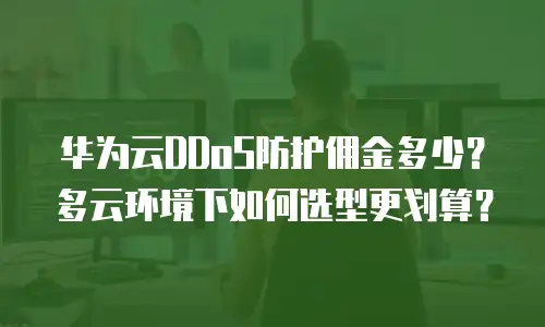 华为云DDoS防护佣金多少？多云环境下如何选型更划算？