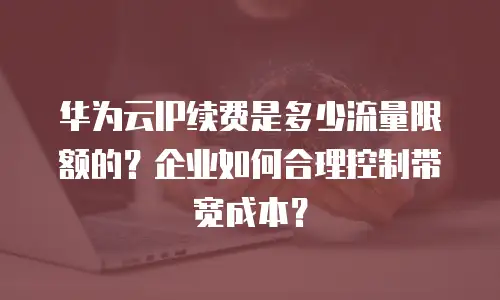 华为云IP续费是多少流量限额的？企业如何合理控制带宽成本？