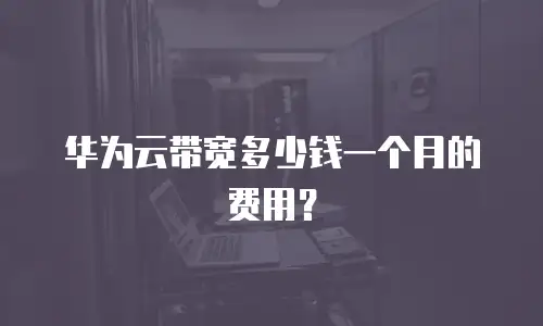 华为云带宽多少钱一个月的费用？