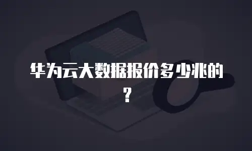 华为云大数据报价多少兆的？