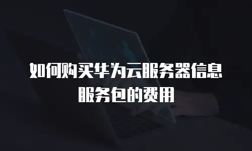 如何购买华为云服务器信息服务包的费用