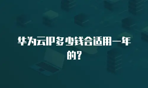 华为云IP多少钱合适用一年的？
